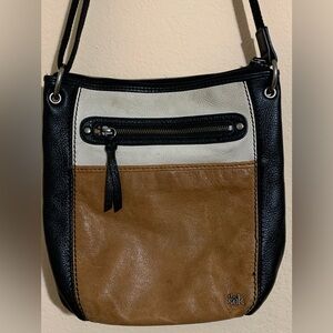 The Sak leather black brown & cream shoulder bag